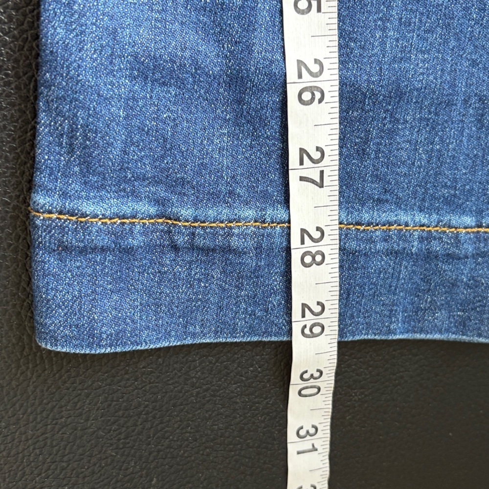 Anthropologie Maeve The Colette Jean Mini Fern Wash High Rise Sz 32 TALL NEW - Picture 16 of 16